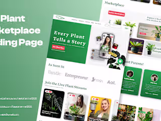 Live Plant Marketplace Landing Page/ Website UI Design