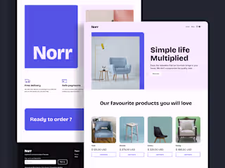 Norr -  Furniture and Interior Business Webflow Template