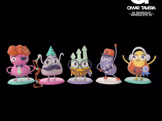 Virtual employees 3d models for full color 3d print