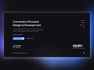 Webflow Landing page - Design and development