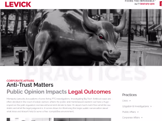 LEVICK | Web copy