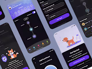 Modern UI/UX Design for Puppy Tracker App