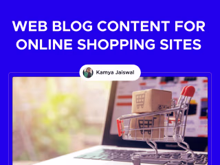 Web blog content for online shopping sites