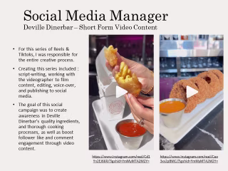 Cooking Up Engagement: Deville Dinerbar's Video Series