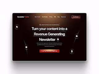 Newsletter Engine Hero Redesign