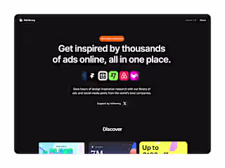 A Curated Ad Gallery for Designers – Designed & Built in Framer