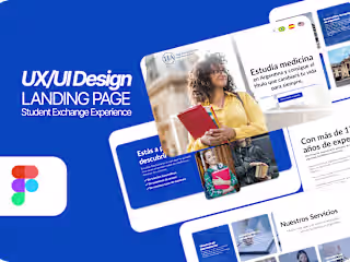 Landing page designs for an Student Exchange Experience 