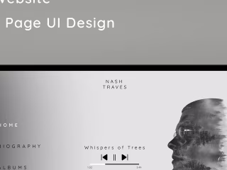 Singer Website Landing Page Concept UI Design