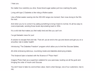 Warm Up email for Diabetes Freedom Program