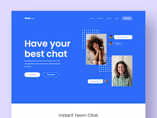 Website UI Design for Chatapp