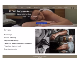 Responsive Web Design for Flow Bodyworks