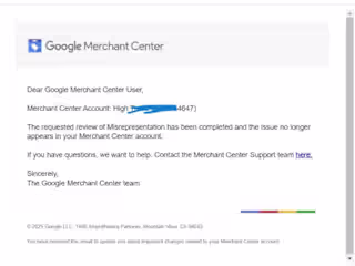 Google Merchant Center Reactivation Specialist
