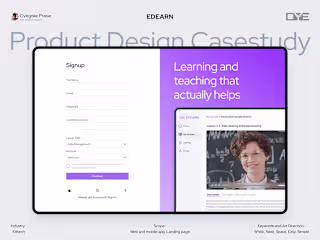 EDEARN - Mobile Responsive Web App UI/UX Case Study on Behance