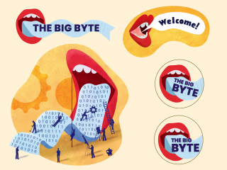 The Big Search - Illustrations + Logo for a Substack Newsletter 