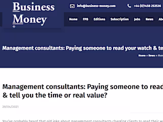 Management consultants: Paying someone to read your watch & tel…