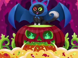 Halloween Wine Illustration