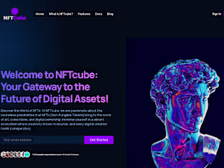 NFTcube - An NFT marketplace landing page