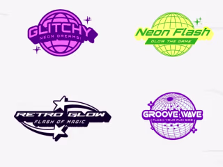 Y2K Aesthetic Pop Art Vintage Streetwear Logo Design Template