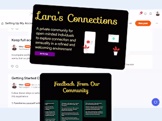 Lara's Connections Circle Community and Framer Sign Up Page