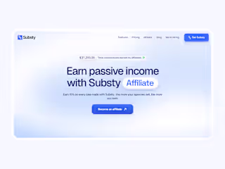 Substy Affiliate Page - Design & Framer Development