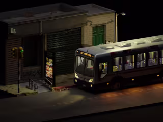 ISOMETRIC RENDER BUS FROM MONTEVIDEO
