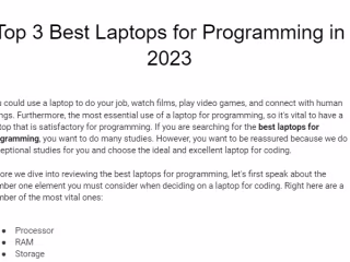 Top 3 Best laptop for Programming in 2023
