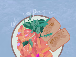 Food illustrations from my cafe hopping  series!