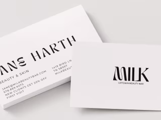 Milk Beauty Bar Business Cards