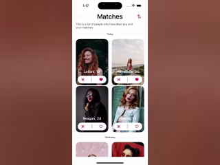 Dating app iOS app