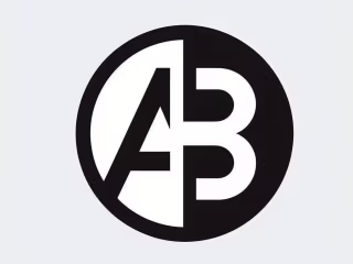 AB Logo Design (Black and White)