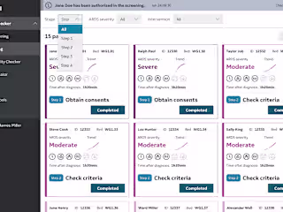 Led Research, Design System and Interface Design for ARDS Monito