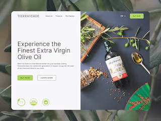 Olive Oil Landing Page with Framer