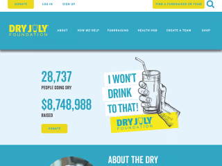 Proposed Website Design for Dry July 