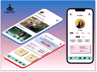 App UI Design of YogaApp(App Name:YogicPath)