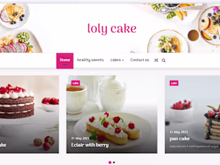 loly cake website on Behance