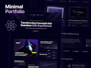 Minimal portfolio for web developers made with Framer and NextJS