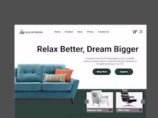 Caza Interiors - Landing Page Design