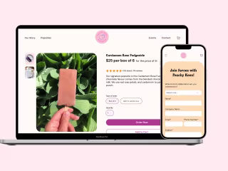 UX/UI Design for Peachy Keen Popsicles Responsive Website