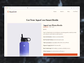 AquaCore Product Page Design and Build in PageDeck