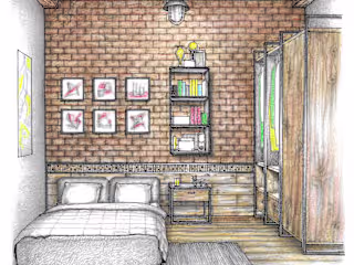 Interior design - hand rendering