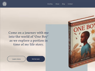 Designed a website for an author