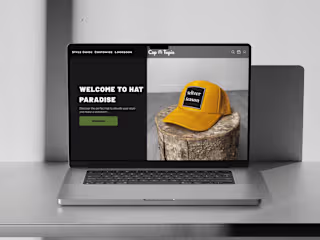 Cap Topia: Landing page Design.