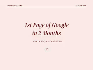 1st Page Google Ranking in 2 Months