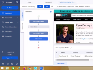 Octoparse Task Creation to scrape ImdPro data
