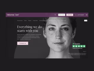 Osbornes Law Website design