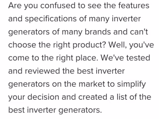 Invertor generators.