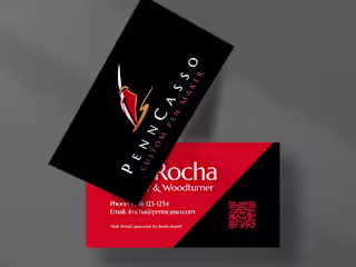 PennCasso Custom Pen Maker - Business Card Design