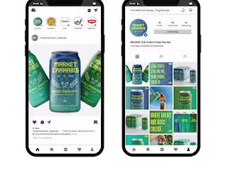Creative Social Media Design for a Cannabis Beer Company