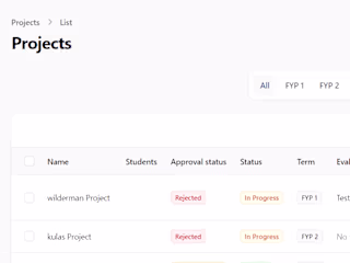 FYPForge: A laravel portal for university FYP Projects.