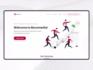 Bacomedia – Web Design Agency Landing Page